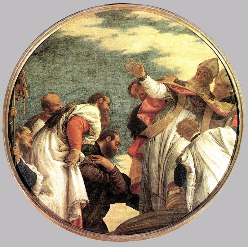 VERONESE (Paolo Caliari) The People of Myra Welcoming St. Nicholas oil painting image